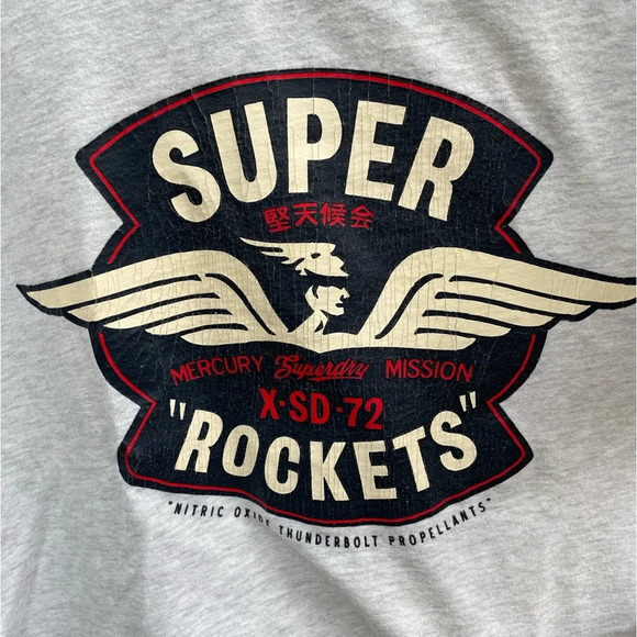 Superdry Heathered Grey  Retro Vintage Tee, size XXL - Picture 3 of 7